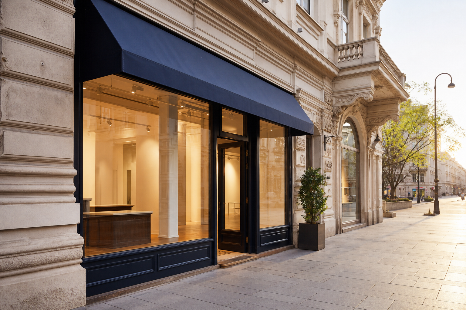 Wiener Geschäftslokal und Beratungsunterlagen für Sale-and-Lease-Back.
