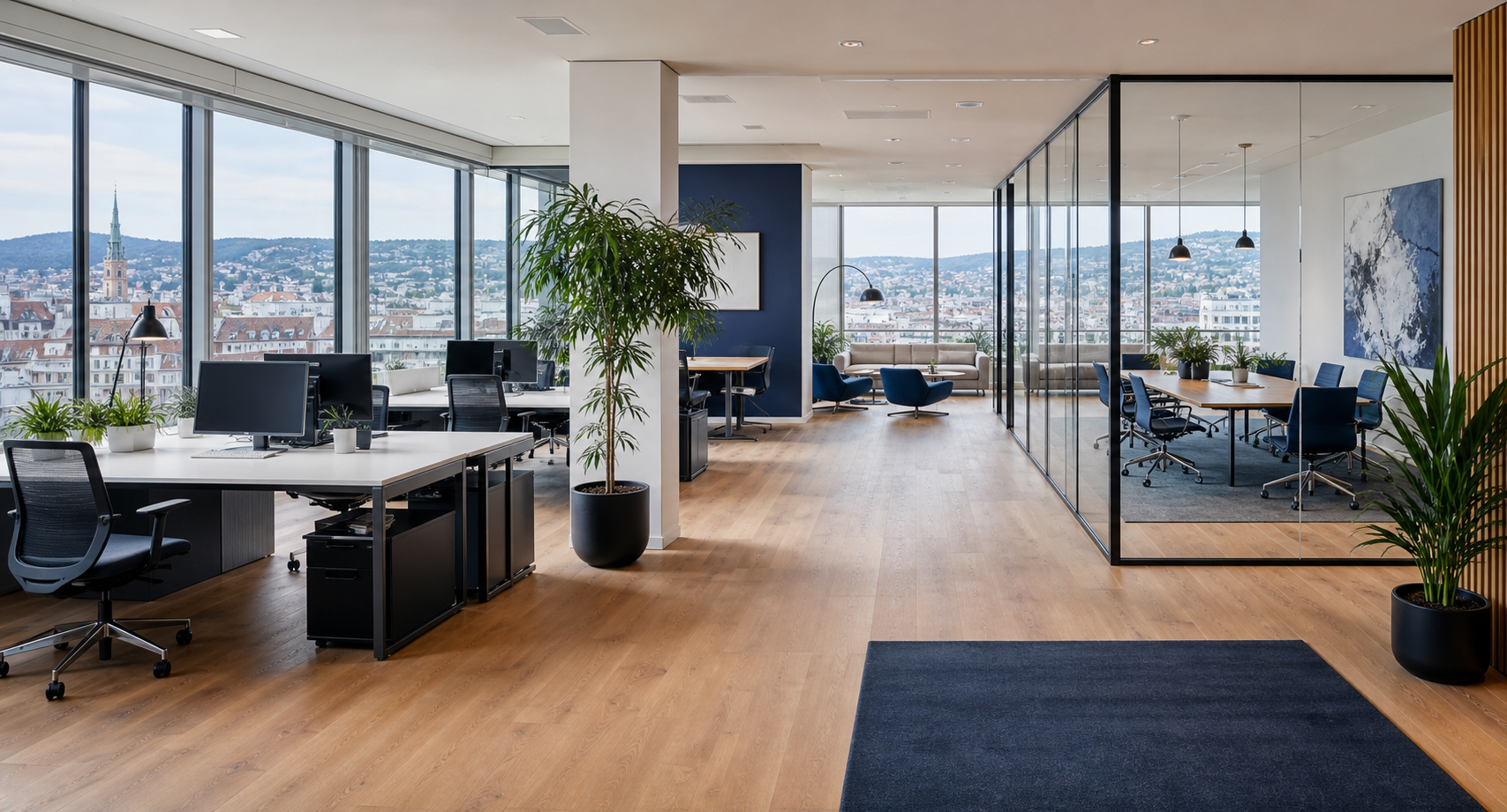 Heller Wiener Büro- und Betriebsstandort mit ruhiger Atmosphäre.